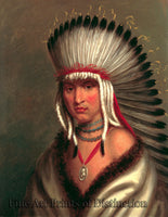 An archival art Print of Petalsharro Native American Portrait by Charles Bird King