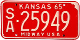 1965 Kansas License Plate