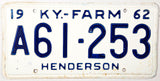 1962 Kentucky Farm Plate