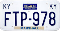 1983 Kentucky License Plate