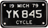 1979 Michigan Motorcycle License Plate