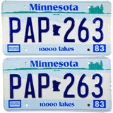 1983 Minnesota License Plates