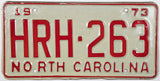 1973 North Carolina License Plate