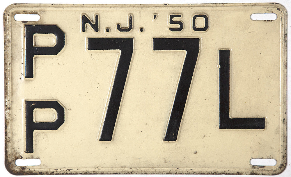 1950 New Jersey License Plate in very good plus condition