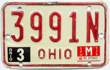 1980 Ohio Motorcycle License Plate