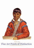 An archival Art Print of Paddy Carr a Creek Interpreter Native American Portrait