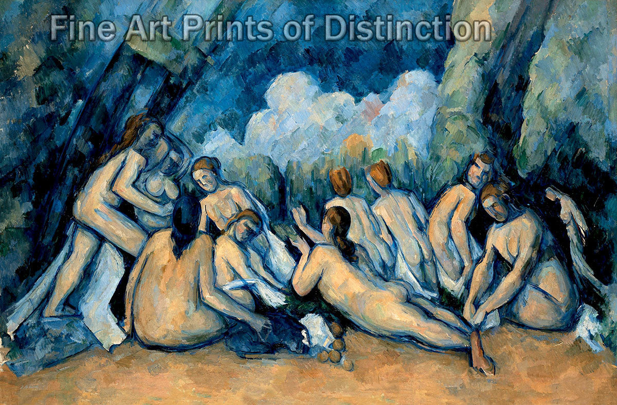 An archival premium Quality art Print of The Bathers by Paul Cezanne