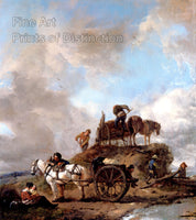 Art Print of Peasants in the Field A Hay Harvest painted by Philips Wouwerman
