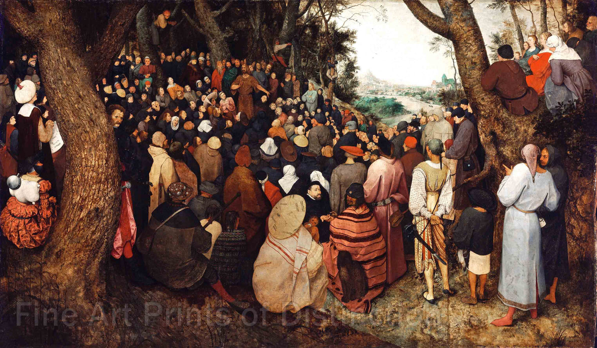 Art Print of a Sermon of St. John the Baptist by Pieter Bruegel the Elder