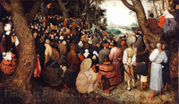 Art Print of a Sermon of St. John the Baptist by Pieter Bruegel the Elder