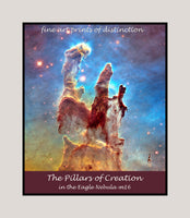 Poster of the Pillars of Creation in the Eagle Nebula as seen from the Hubble Telescope