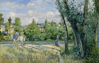 Art Print of Sunlight on the Road Pontoise by Camille Pissarro