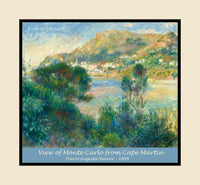 Poster of View of Monte Carlo from Cape Martin painted by Pierre Auguste Renoir in 1884