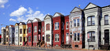Row Houses of Many Colors in Washington DC Art Print