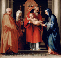 An archival premium Quality Art Print of The Scene of Christ in the Temple by Fra Bartolomeo