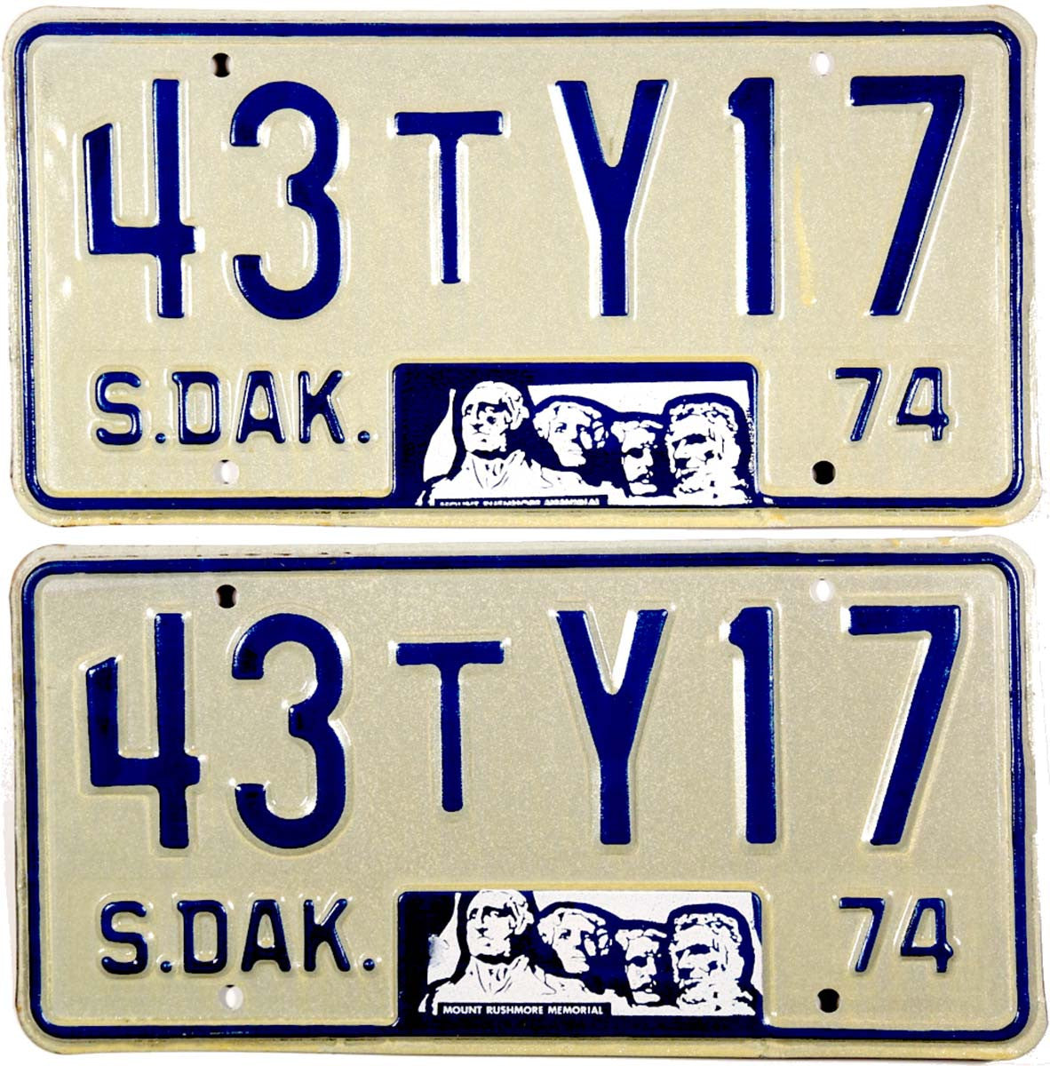 1974 South Dakota Truck License Plates