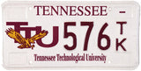 2005 Tennessee Tech University License Plate