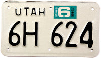 1981 Utah Motorcycle License Plate