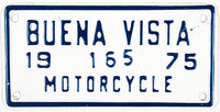 1975 Virginia Buena Vista Motorcycle License Plate