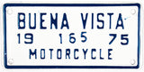 1975 Virginia Buena Vista Motorcycle License Plate
