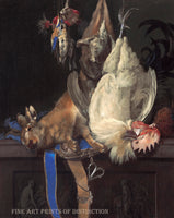 Still Life with Dead Game painting by Willem van Aelst Premium Art Print