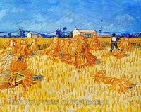art Print of Harvest in Provence painted by Vincent Van Gogh during June of 1888