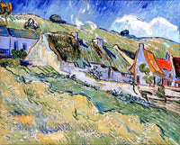 Art Print of Thatched Cottages at Auvers-Sur-Oise by Vincent Van Gogh
