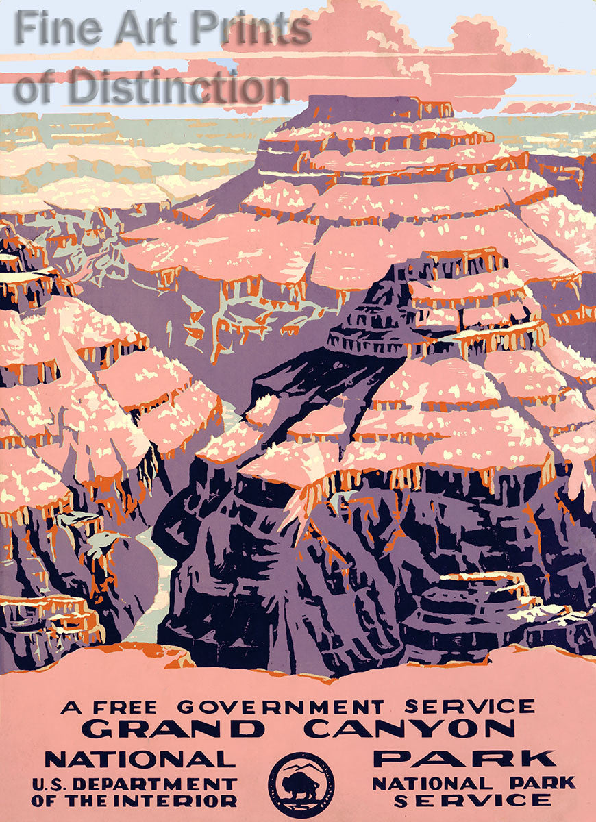 Grand Canyon National Park Tourism Poster art print