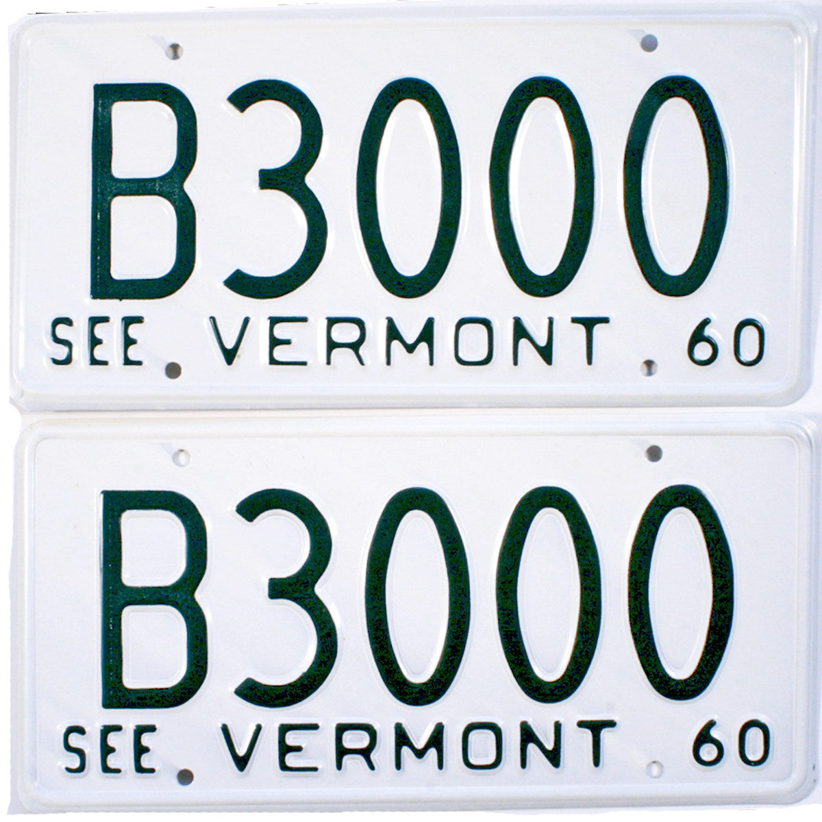1960 Vermont License Plates
