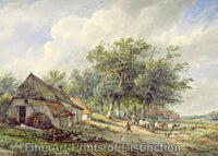 Art Print of Landscape with Farms and  Livestock painted by Wijnand Nuijen