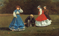 Art print of Croquet Scene painted by American artist Winslow Homer