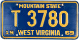 1969 West Virginia Trailer License Plate