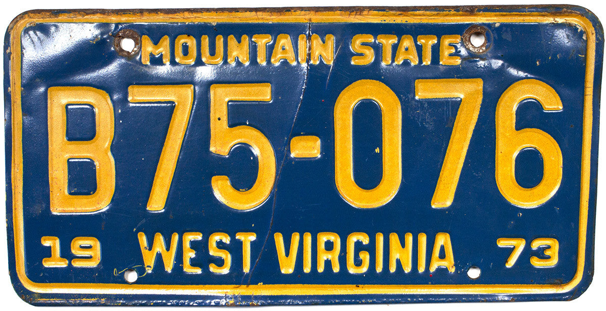 1973 West Virginia Truck License Plate
