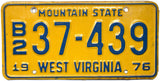 1976 West Virginia Truck License Plate Very Good plus condition