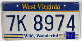 A 1997 West Virginia passenger car license plate for sale at Brandywine General Store in excellent minus condition