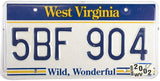 2002 West Virginia License Plate in Excellent Minus condition