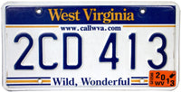 2013 West Virginia License Plate